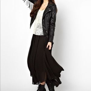 Free People black combo skirt